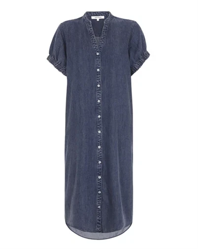 Soft Rebels - SRKeira Midi Kjole - Dark Blue Denim